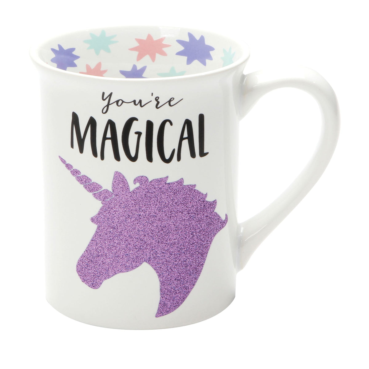 Queen Fancy Ceramic Coffee Mug Tea Cup Gift (16oz Light Pink)