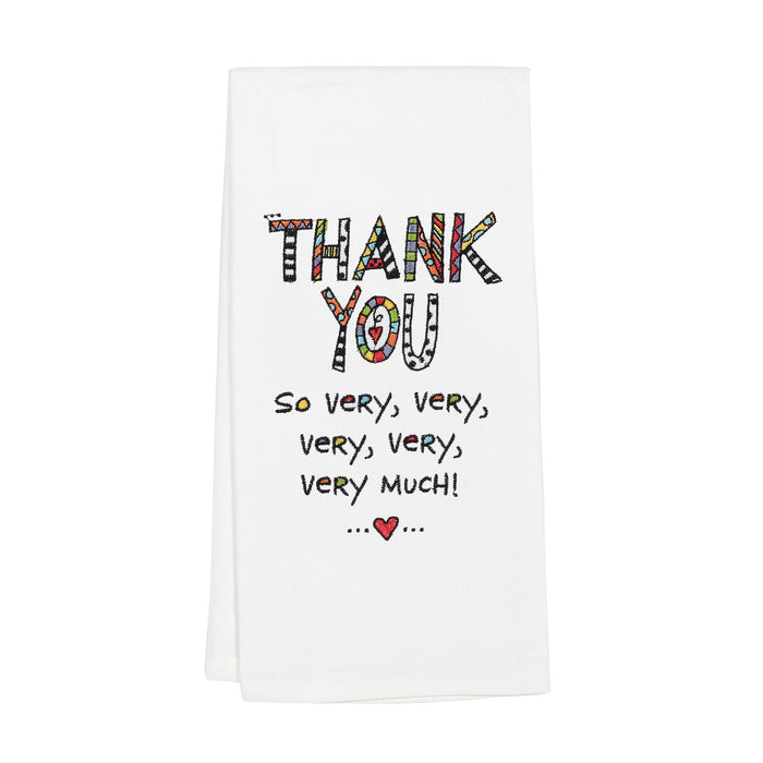 Embroidered Thank You TeaTowel