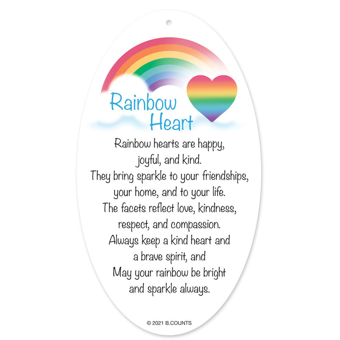 Rainbow Heart Orns, 2 Asst