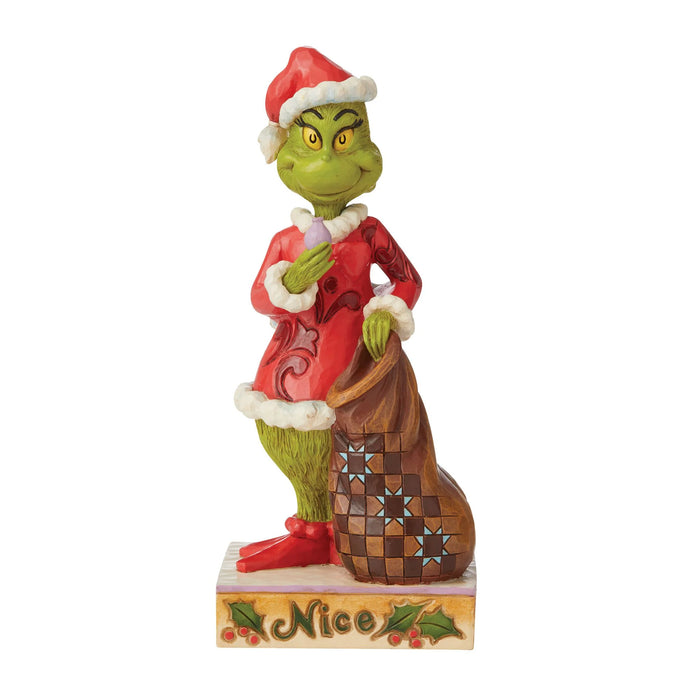 Two Sided Naughty & Nice Grinch Statue