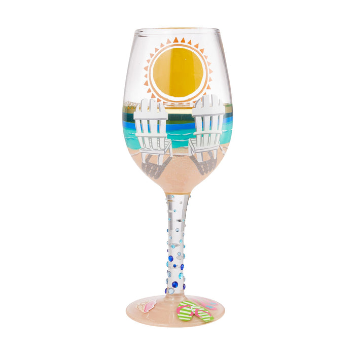 Wine Glass Sun on the Beach