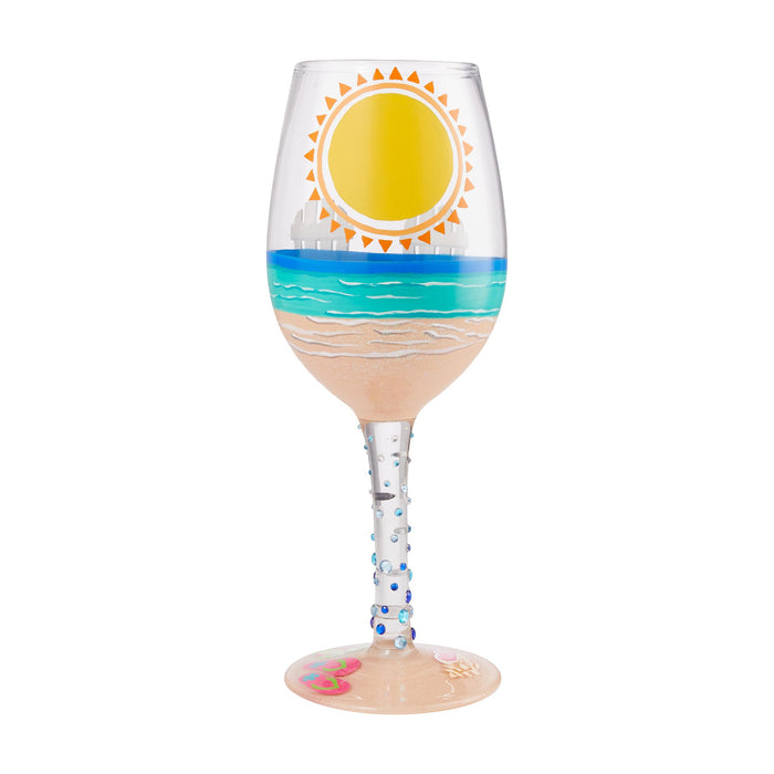 Wine Glass Sun on the Beach