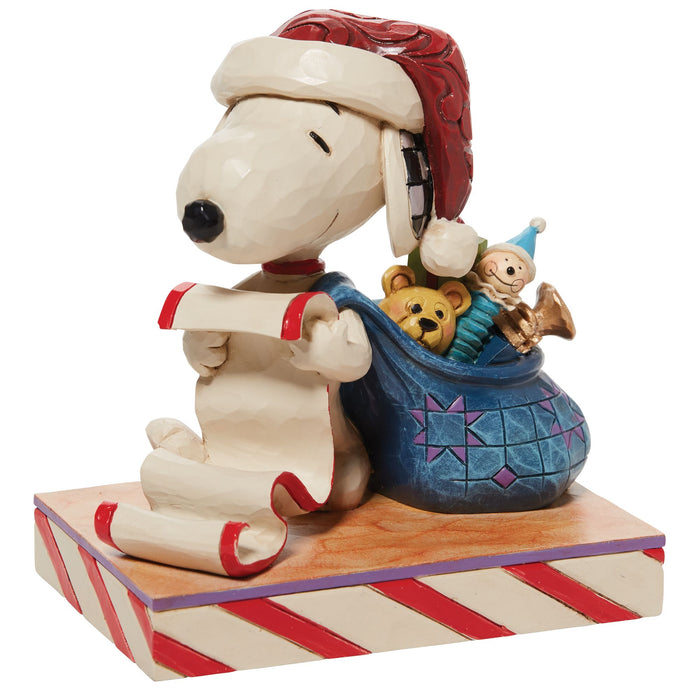 Santa Snoopy with List and Bag