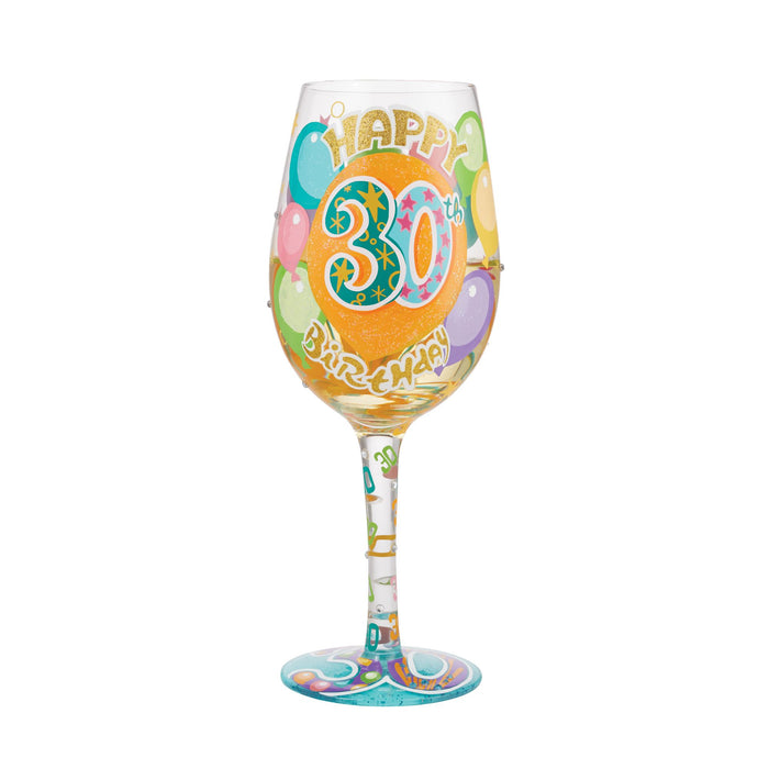 Wine Glass Happy 30th Birthday