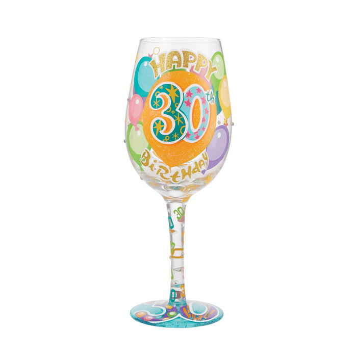 Wine Glass Happy 30th Birthday