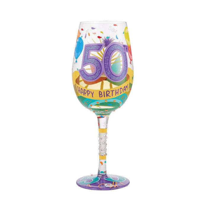 Wine Glass Happy 50th Birthday