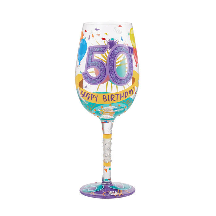 Wine Glass Happy 50th Birthday