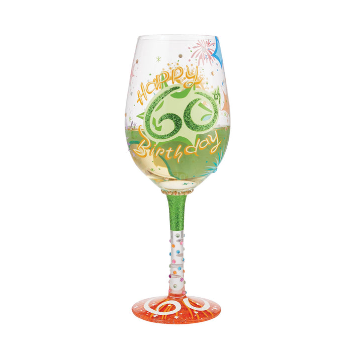 Wine Glass Happy 60th Birthday