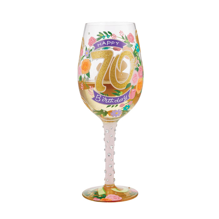 Wine Glass Happy 70th Birthday