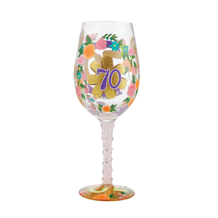 Wine Glass Happy 70th Birthday