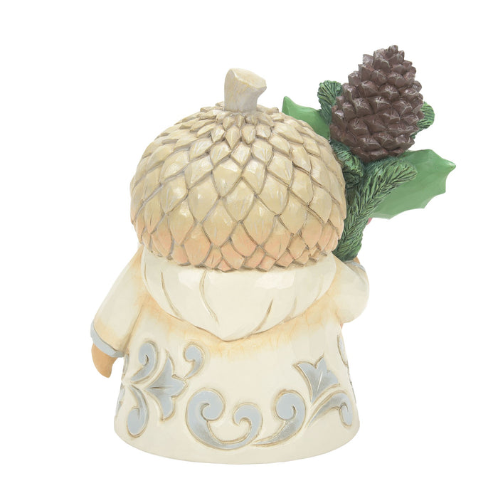 White Woodland Gnome Acorn Hat