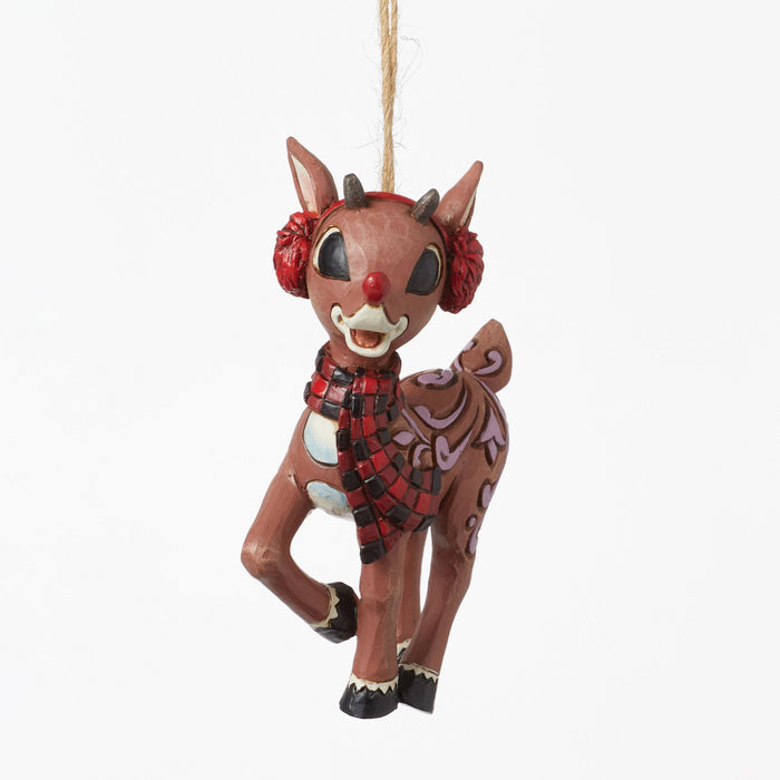 Rudolph with Earmuffs Ornament
