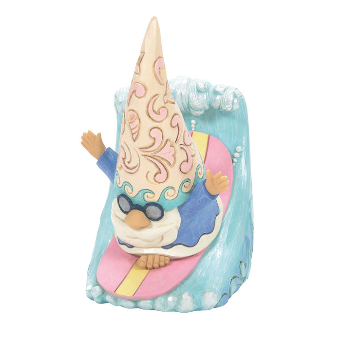 Coastal Gnome Surfing Figurine