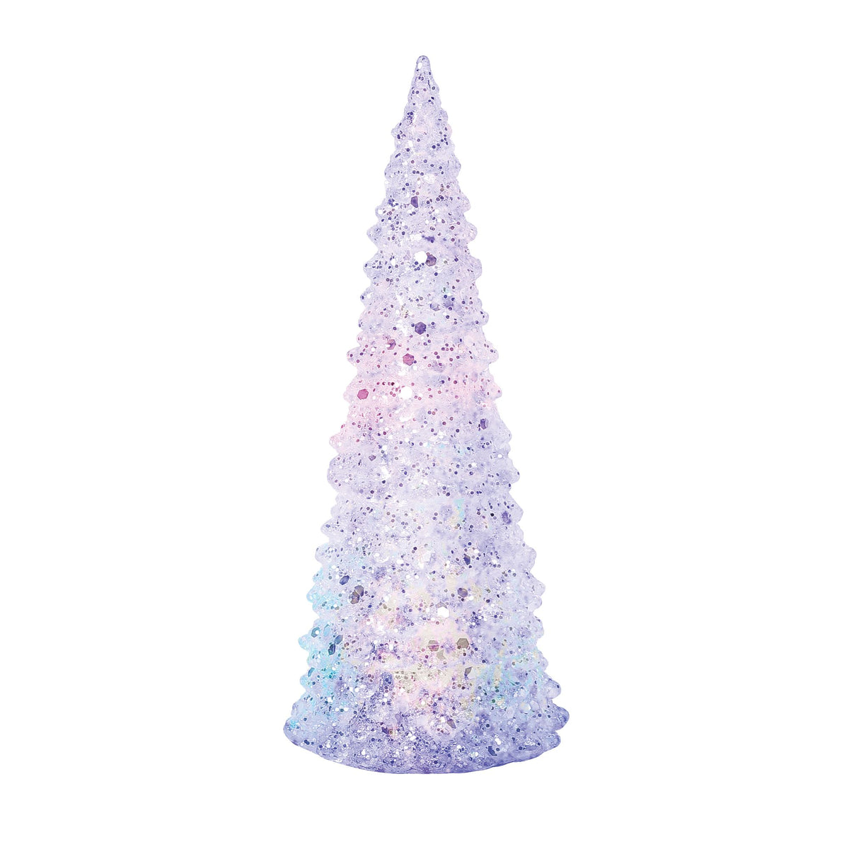 Enesco Sparkle Color Changing Lit Iridescent Acrylic Tree