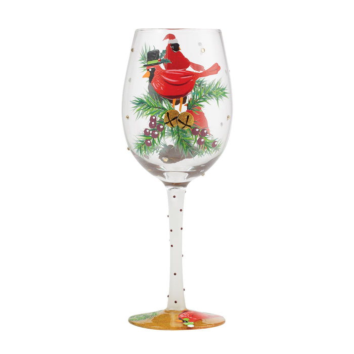 Cardinals and Caps Wine Glass