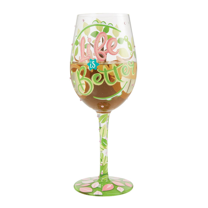 Life With Family Wine Glass