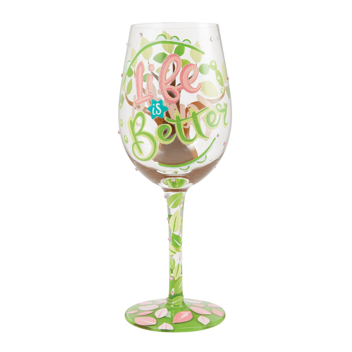 Life With Family Wine Glass