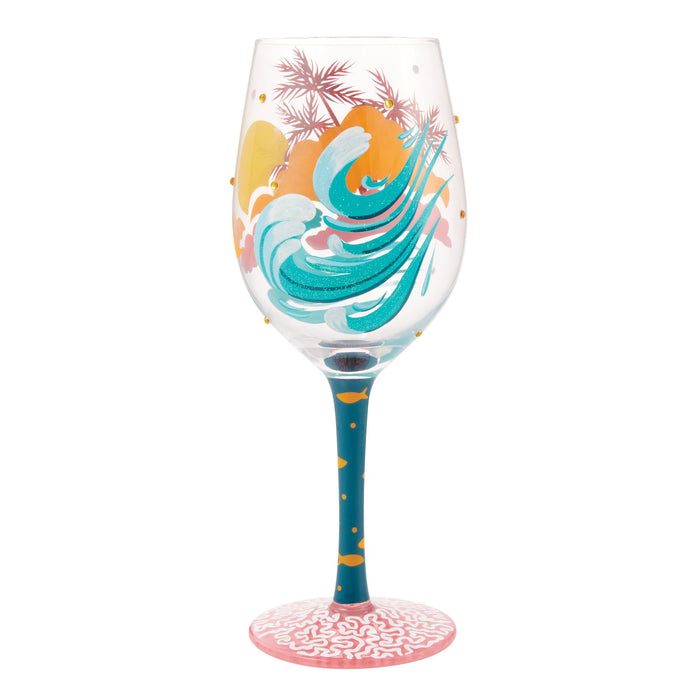 Tropcial Getaway Wine Glass