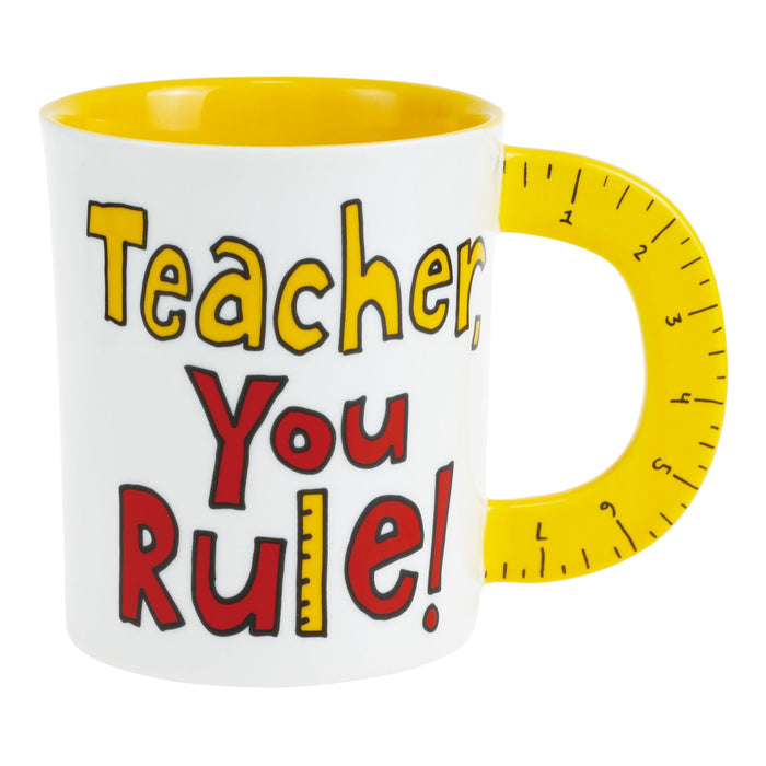 Sculpted Ruler Teacher Mug