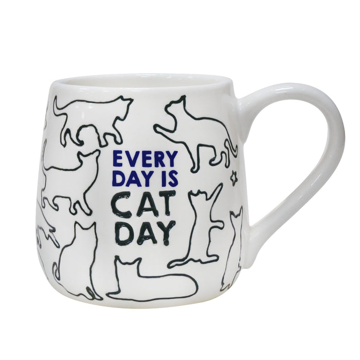 Cat Day Etched Mug