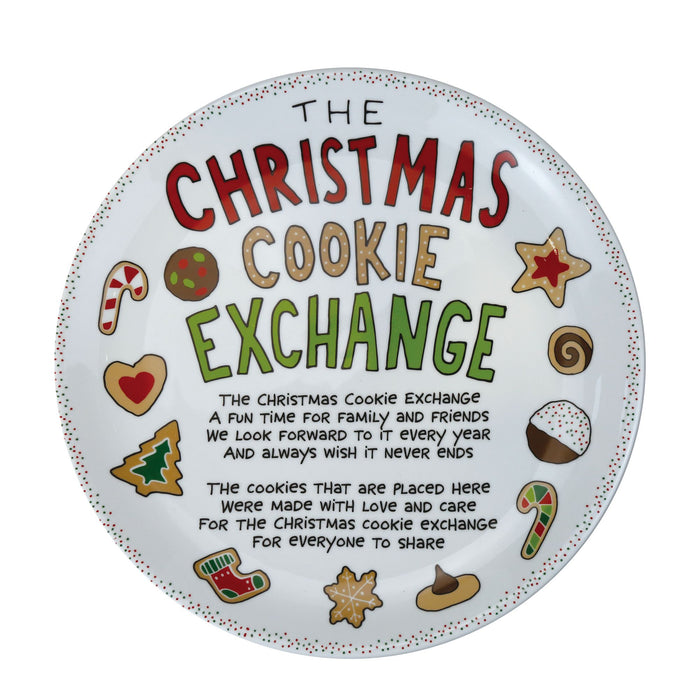 Christmas Cookie Xchange Plate