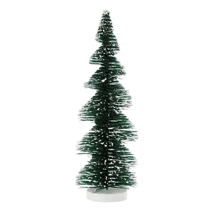 Tall Snowy Spiral Pine Tree