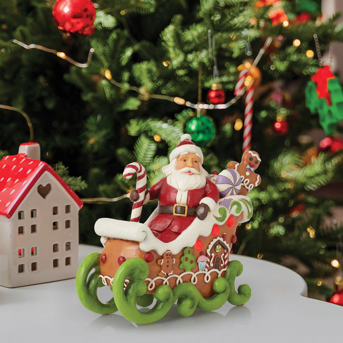 Gingerbread Santa LED Fig