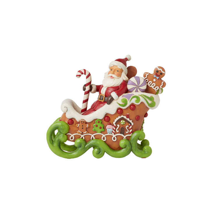 Gingerbread Santa LED Fig