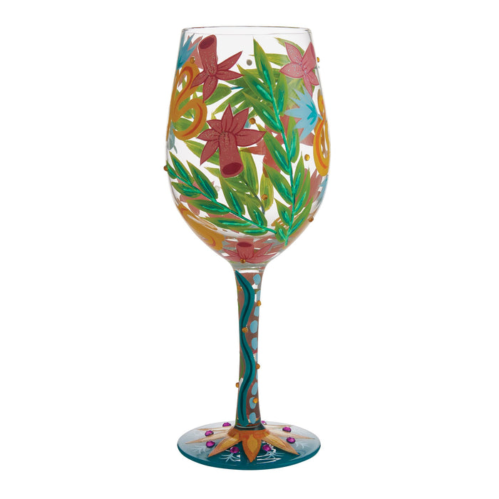 Fashion Florals Wine Glass