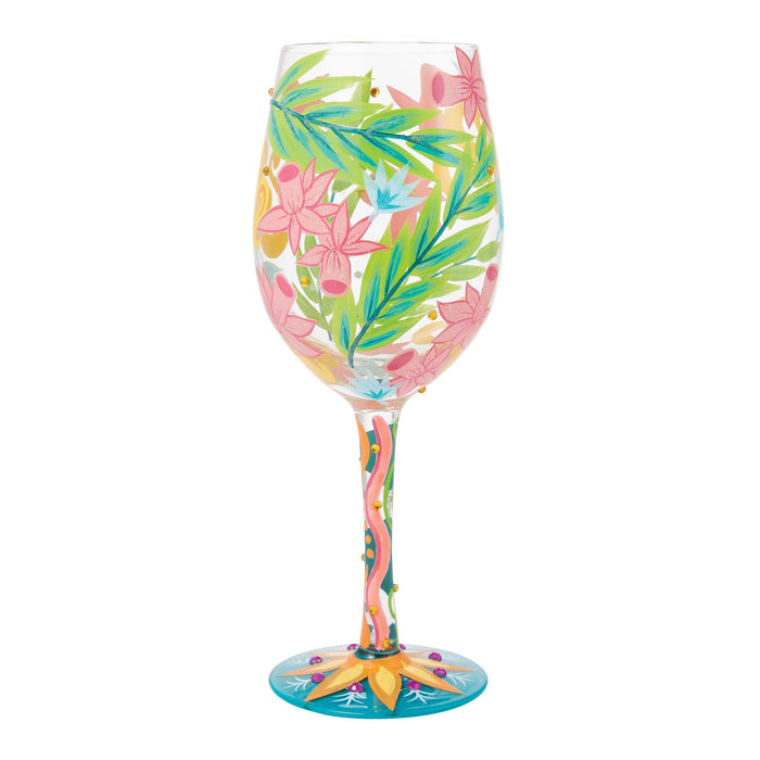 Fashion Florals Wine Glass