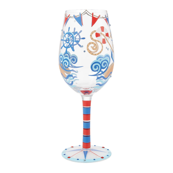 Nautical Wine Glass