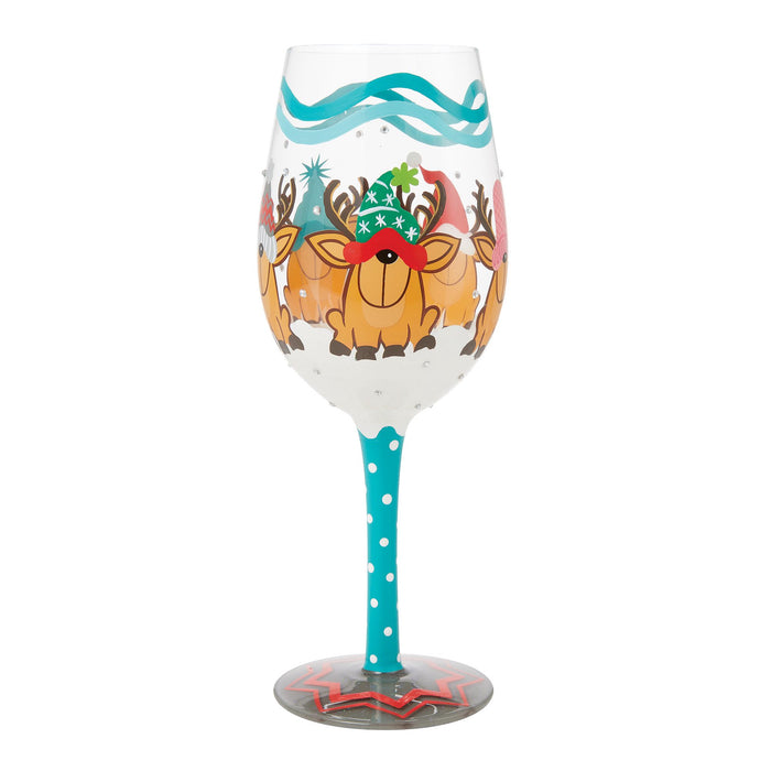 Reindeer Games Wine Glass