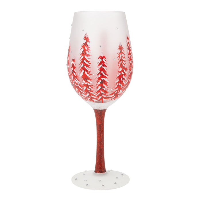 Christmas in Rouge Wine Glass