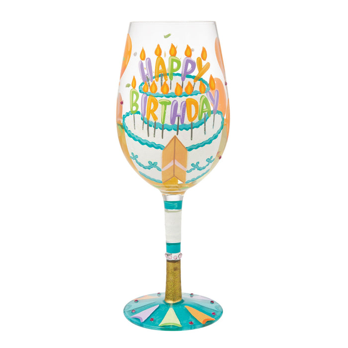 Birthday Slice Wine Glass