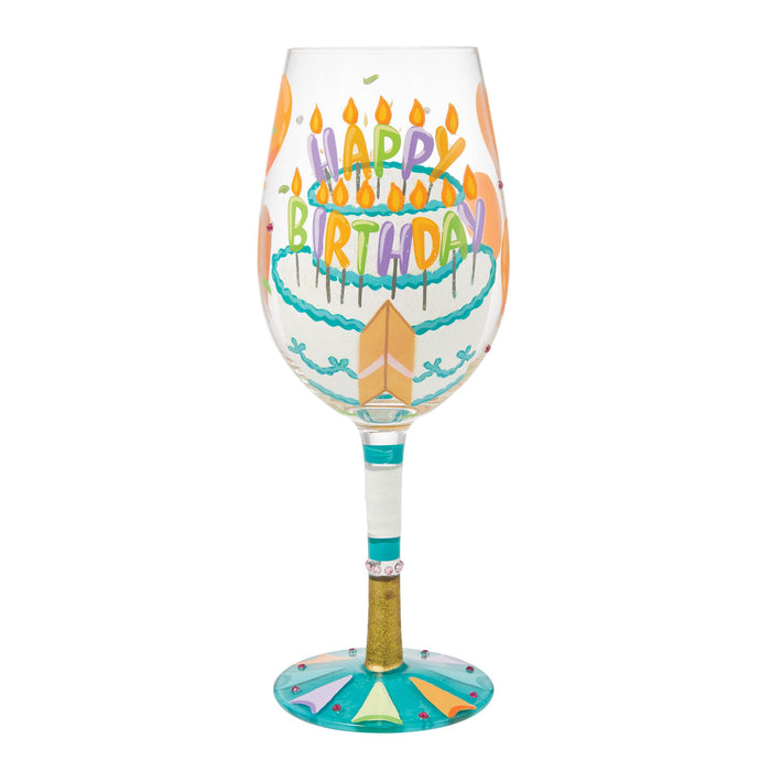 Birthday Slice Wine Glass