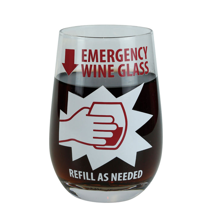 Emergency Wine Stemless Glass