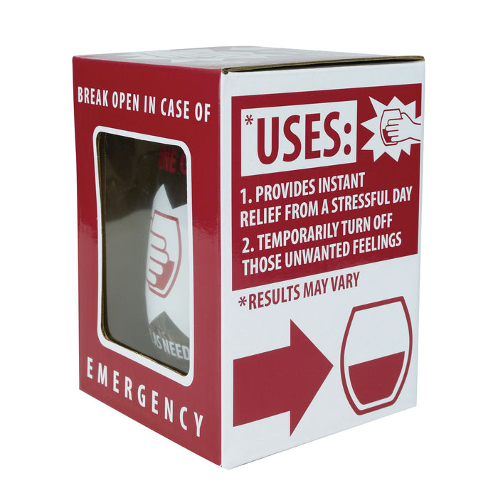 Emergency Wine Stemless Glass