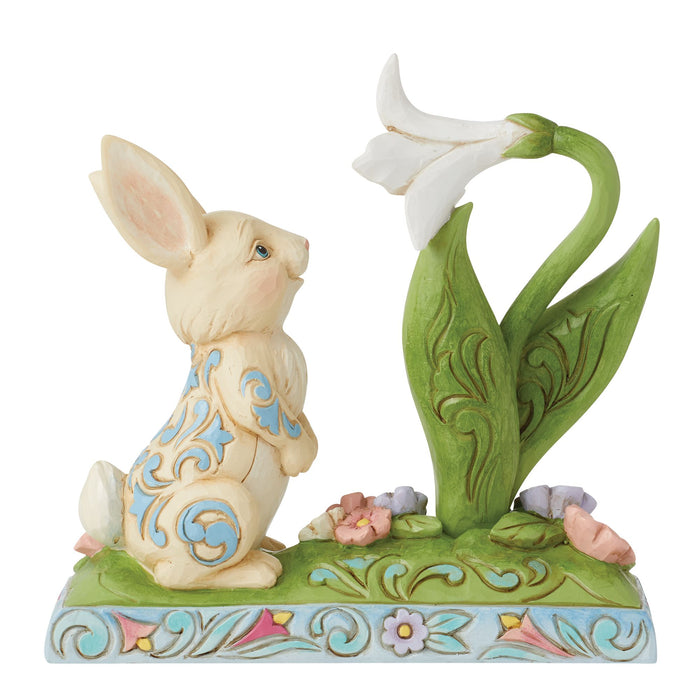 Bunny and Easter Lily Figurine