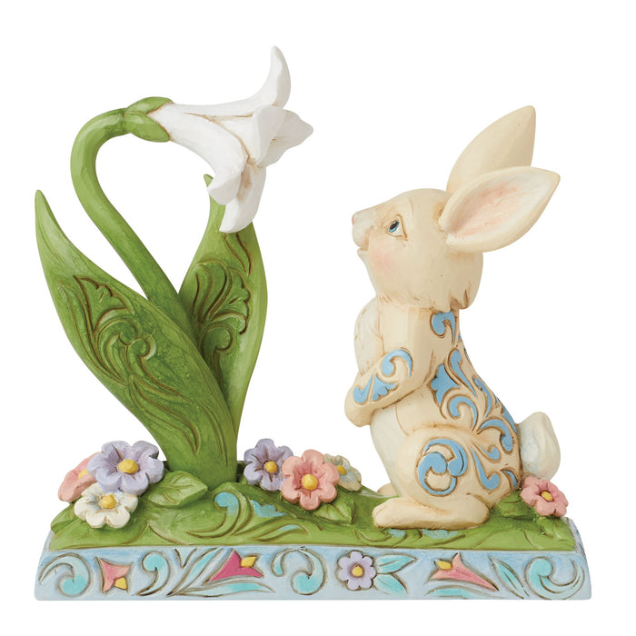 Bunny and Easter Lily Figurine