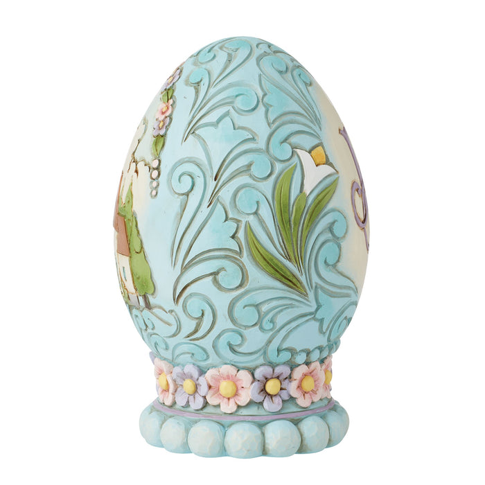 Egg with Church Scene Figurine