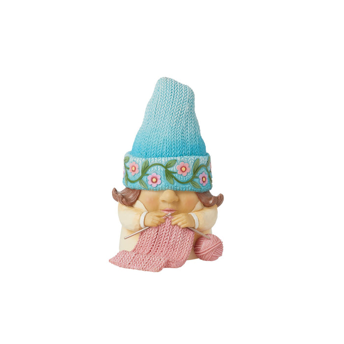 Knitting Hat Gnome Figurine