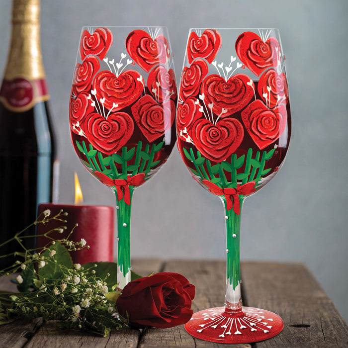 Valentine'sBouquet Wine Glass