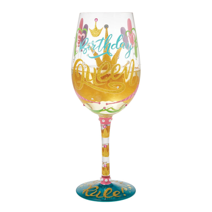 Birthday Queen Wine Glass