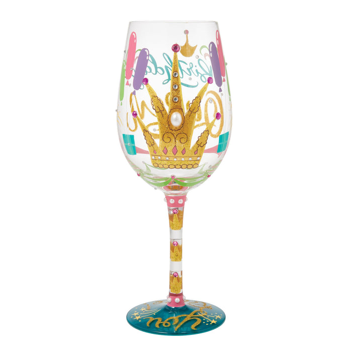 Birthday Queen Wine Glass