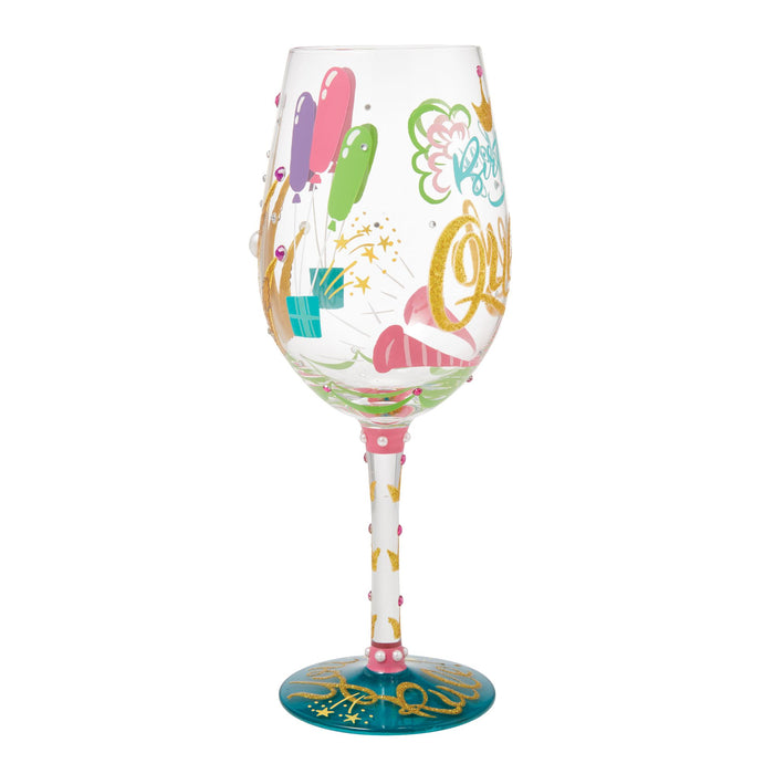 Birthday Queen Wine Glass