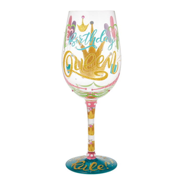 Birthday Queen Wine Glass