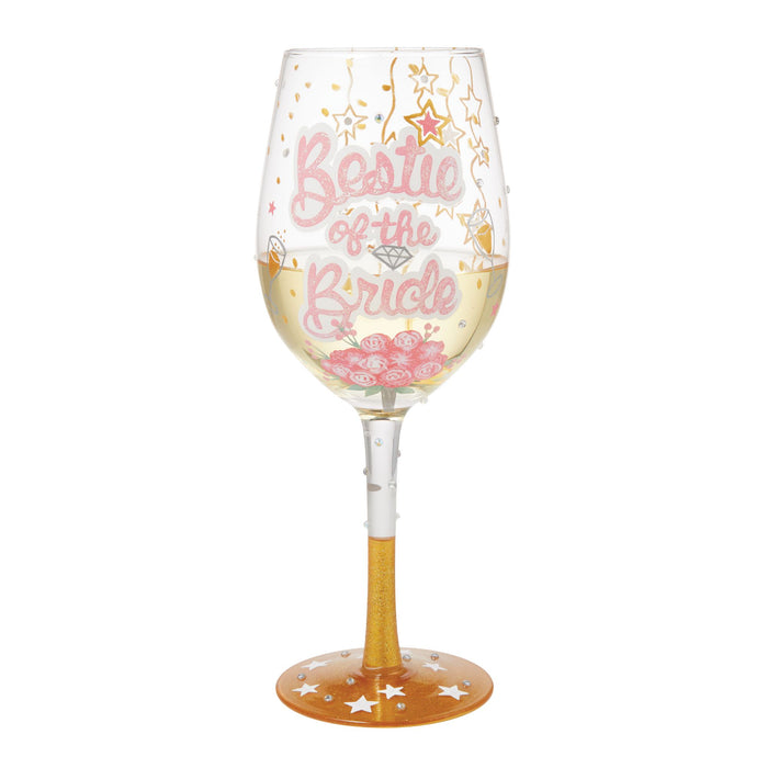 Bestie of the Bride Wine Glass