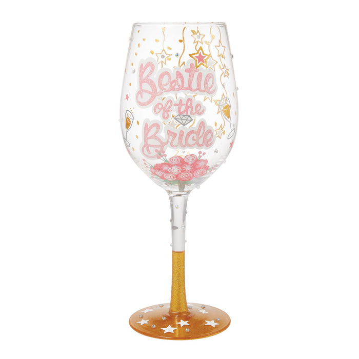 Bestie of the Bride Wine Glass