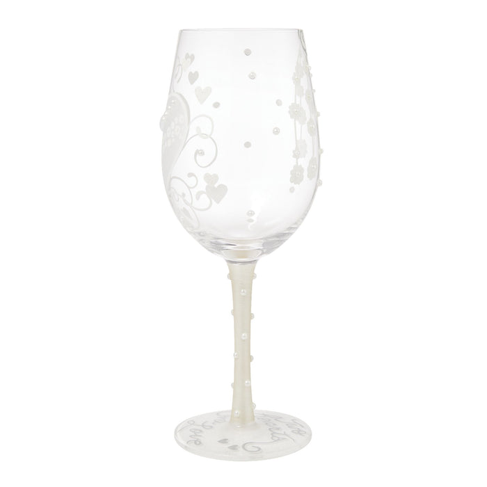 Bride Two Hearts Wine Glass