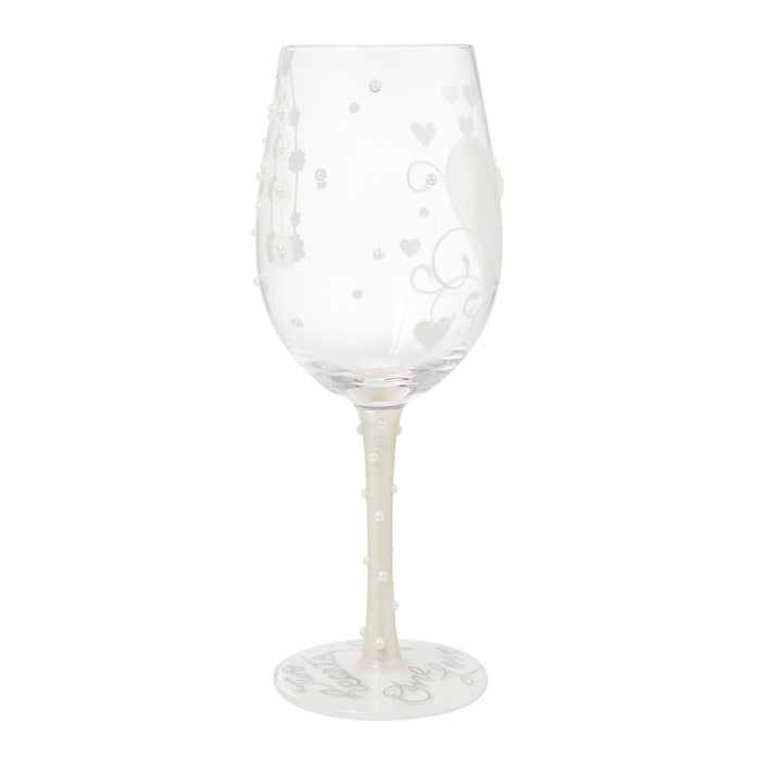 Bride Two Hearts Wine Glass